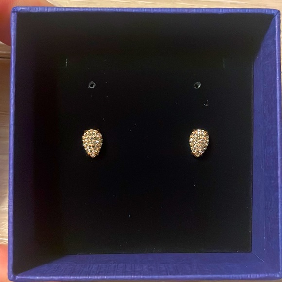 Swarovski Jewelry - Swarovski Rose Gold crystal oval studs